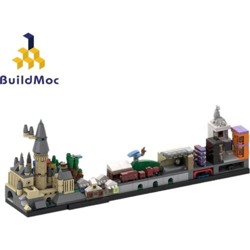 Buildmoc City Buildings Creator Expert Putt Skyline Building City Street View Model Building Blocks Toys For Children Gifts