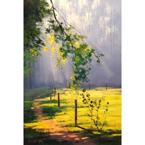 Sunshine spring Forest Scenery Embroidery Needlework 14CT Counted Unprinted DIY Cross Stitch Kits Handmade Art Wall Decor