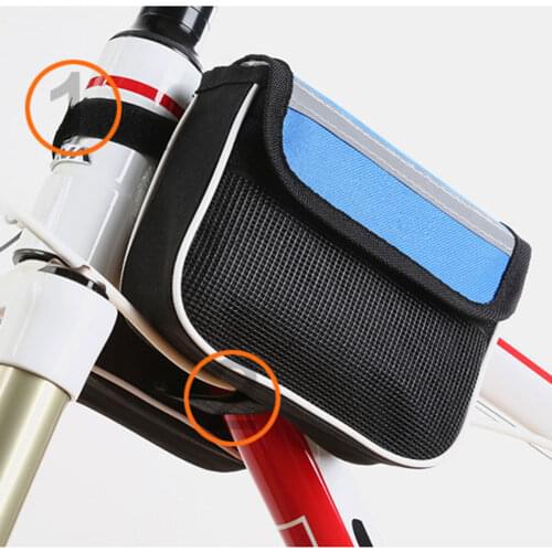 Bike Top Tube Front Bag Outdoor Cycling Waterproof Storage Bag for Wallet Keys Sunglasses ASD88