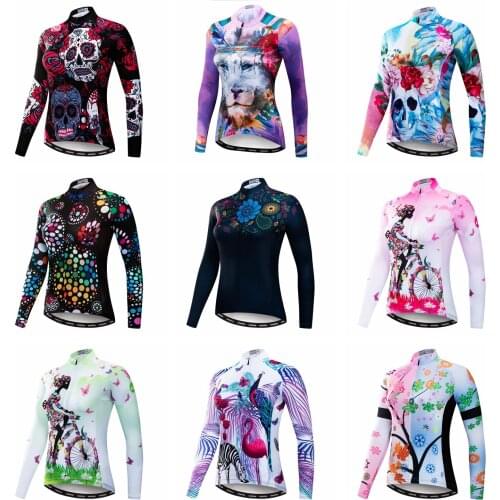 Women Spring Autumn Cycling Jersey Long Sleeve Women Outdoor Bike Clothing MTB Ropa ciclismo Quick Dry Girl Bicycle Clothes