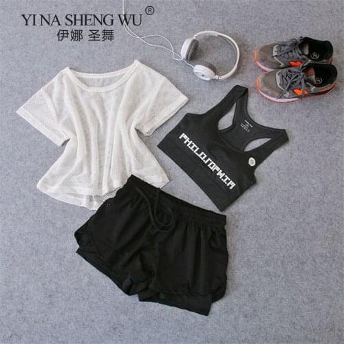 Womens Yoga Suit Fitness Clothing Sport Shorts Sportswear For Female Workout Sports Clothes Athletic Gym Running Yoga Suit Sets