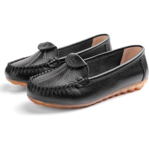 ZXRYXGS Brand Shoes Woman Shallow Mouth Casual Shoes 2021 New Spring Personality Cowhide Leather Shoes Non-slip Women Flat Shoes