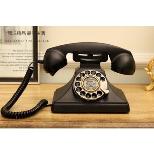 1929 metal swivel plate dial old telephone rotating antique fixed phone