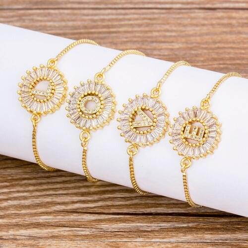 26PCS/Lot A-Z Letter Bracelet Set Rose Gold Silver Color Initial Adjustable Chain Bracelet For Women Wedding Birthday Wholesale