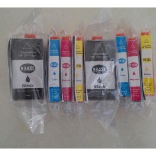 INK WAY 8 Pack Replacement Ink Cartridges for hp934xl 935xl with ink and new chips ,free shipping