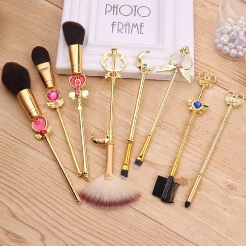 8 Pcs Cartoon Anime Modeling Makeup Brush Set Metal Handle Anime Makeup Tool Girl Gift