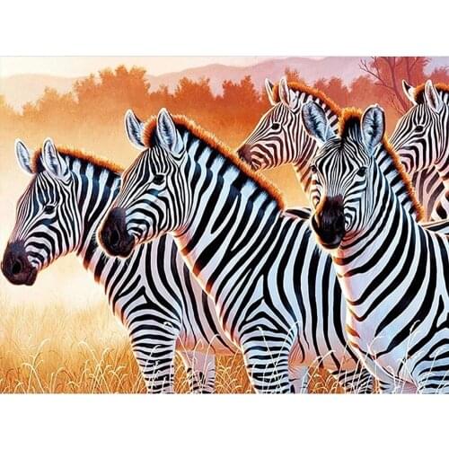 ARMYQZDIY Diamant Stickerei zebra Voll Platz/runde Diamant Malerei Kreuz Stich Kit Mosaik Wohnkultur