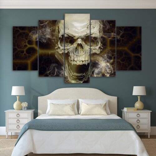 Artsailing 5 Piece Canvas Art abstract skull Painting Home Decor Wall Pictures for Living Room Picture Poster Prints up-782