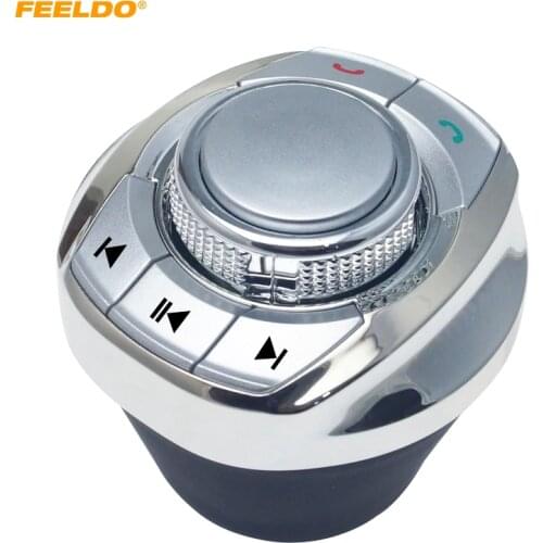 FEELDO Cup Shape 8 User-defined Functions Car Wireless Steering Wheel Control Button For Car Android DVD/GPS NV Player #FD5677