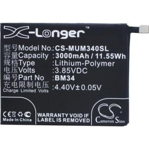 Cameron Sino 3000mAh battery for XIAOMI Mi Note Pro BM34 Mobile, SmartPhone Battery