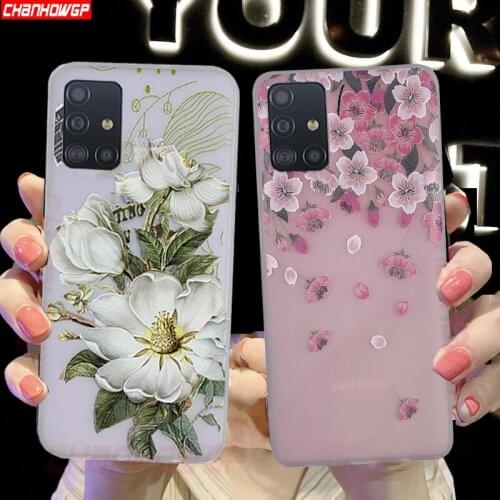 Phone Case For Samsung Galaxy A21S A51 A71 A01 A11 A31 A41 A42 5G Flower Silicone Soft TPU Cover For Samsung M11 M31S M51 Cases