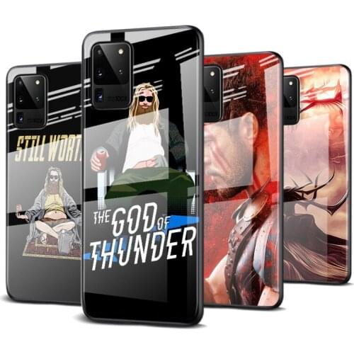 Tempered Glass Cover Avengers Thor For Samsung Galaxy S20 FE S10e S10 S9 S8 Ultra Plus Lite Plus 5G Phone Case