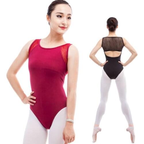 Cotton Spandex Ballet Leotard for Women Sleeveless Gymnastics Dresses Dance Practice Exercise