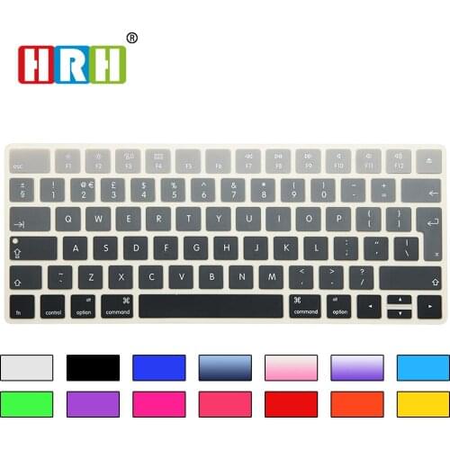 HRH New EU/UK Rainbow Keyboard Cover Silicone Skin for Apple Magic MLA22B/A European/ISO Layout
