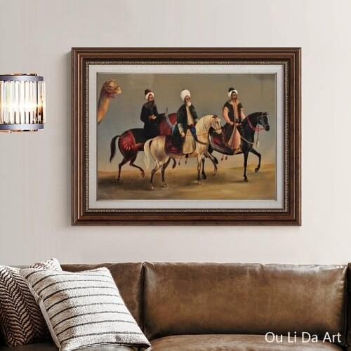 No frame classical Arab figures court people art prints canvas printings oil painting printed on canvas wall decor pictures