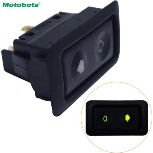 MOTOBOTS 10-30A Electric Power Window Switch Button For All Autos with Green LED Light Car Button Switch #HQ1005