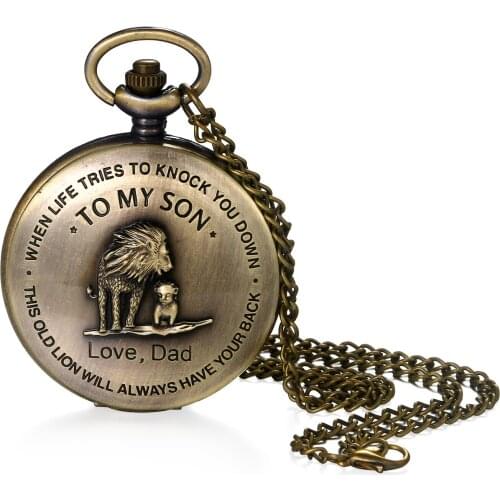 LANCARDO Vintage Mens Pocket Watch Charm Top Gift Chain Necklace Digital Scale Dial Cross Decoration Case Quartz Clock Pendant