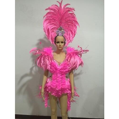 Latin dance Samba accessories Fashion exquisite headdress feathers Delicate dance shows accessories