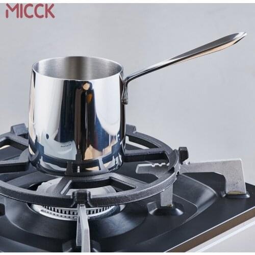 MICCK Stainless Steel Milk Soup Pot Portable Metal Coffee Filter Pot Gas Stove Teapot Kettle Maker Espresso Percolator Tools
