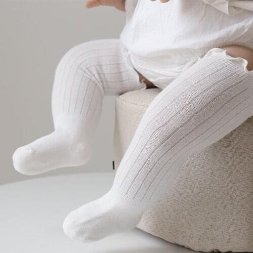 Fashion Boutique Kids Girl Solid Color Cotton Long Stockings Toddler Infant Over Knee Stockings chaussettes enfants