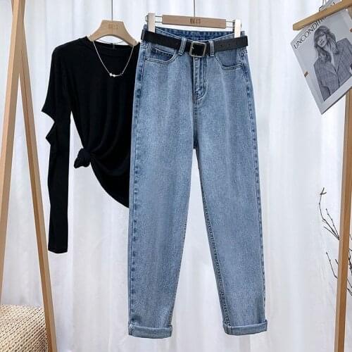 2022 New Women Jeans Casual denim pants Mid waist stright long pants Spring Summer blue Jeans female high quality trousers
