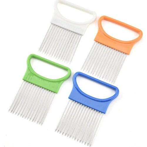 New Kitchen Gadgets Onion Slicer Tomato Vegetables Safe Fork vegetables Slicing Cutting Tools