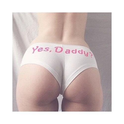 New Fashion Sexy Women Yes Daddy Underpants Seamless women Briefs Knickers Underwear Panties