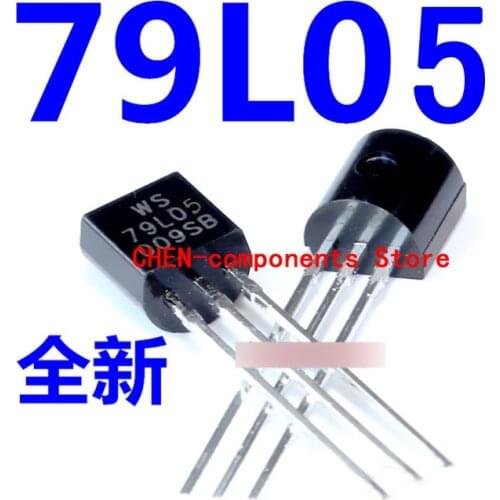 50pcs 79L05 three-terminal integrated voltage regulator TO-92 brand new genuine Triode