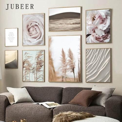 Yellow wall art desert posters for bed room Platycodon grandiflorum canvas prints poster for living room flower picture decor