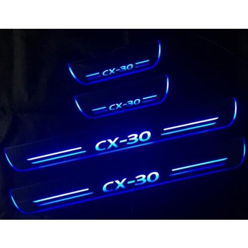 Welcome Pedal Lights For Mazda CX-30 CX30 2019 2020 Pedal car Door Sill Pathway Lamps led thresholds scuff plates auto Avante md