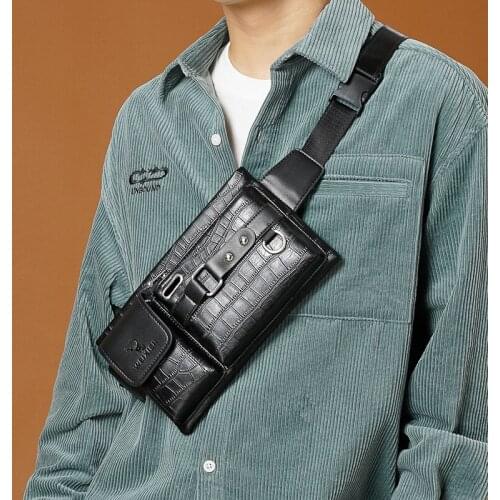 IKE MARTI Men Fanny Pack Teenager Outdoor Sports Running Cycling Waist Bag Pack Male Fashion Shoulder Belt Bag Phone Pouch Bags