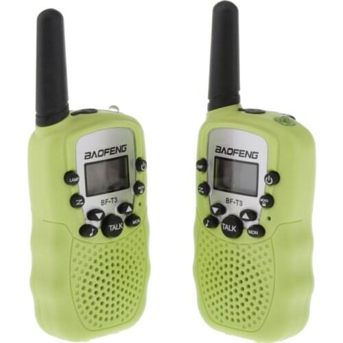 BaoFeng BF-T3 2PCS Kids Walkie Talkie 22 Channels Portable EU Two-way Radio 3-10KM Talk Range Interphone For Kids+Belt Clip