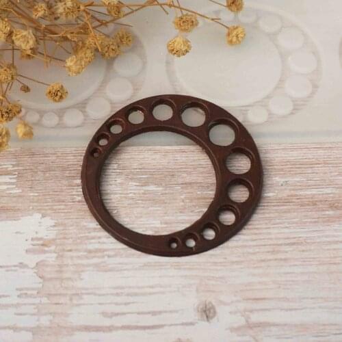 Chocolate Chip Cup Cake Hollow Out Ring Shape Chocolate Stencil DIY Round Circle Top Decorating Silicone Mold Chablon