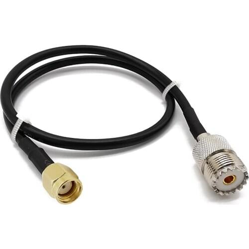 UHF SO-239 Handheld Radio Antenna LMR200 Cable RP SMA Male to UHF Female SO239 Connector for Yaesu Kenwood ICOM Radios Antenna