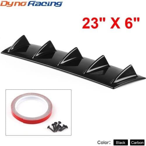 ABS Universal Car Lower Rear Body Bumper Lip Diffuser Spoiler 5 Fin Car Back Bumper Lip Deflector Splitter Car-Styling
