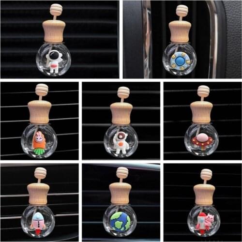 1PC Car Empty Glass Bottle Ornament Air Freshener for Essential Fragrance Auto Essential Oil Diffuser Vent Bottle For Auto