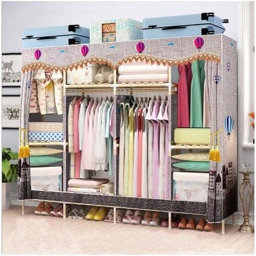 10 setes solid wood wardrobe easy assembled wardrobe length 205 cm