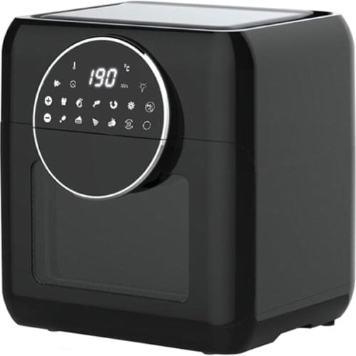 1500W Air Fryer 10L Capacity Pizza Oil-Free Salt-Free Cookware Touch Screen Electric Fryer Led Touch Screen Panel Air Fryer