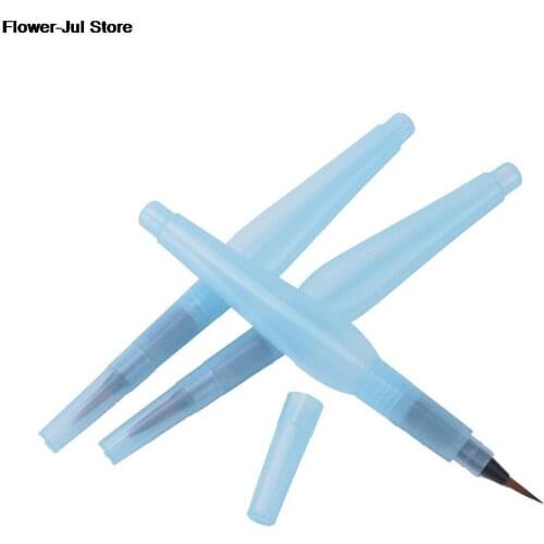 3pcs Refillable Water Ink Pen Watercolor Calligraphy Art Brush Soft Painting Illustration Brush Drawing Art Supplies