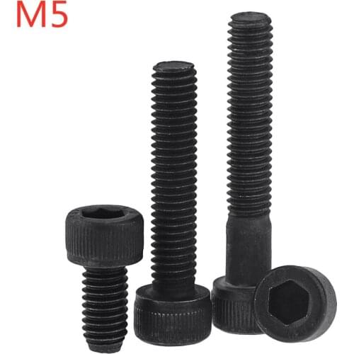 5PCS M5x8-60 10 20 30 40 50 DIN912 Grade 12.9 Allen Socket Head Screw Hexagon Socket Head Cap Screws Hex Socket Screw M5*8 M5*20