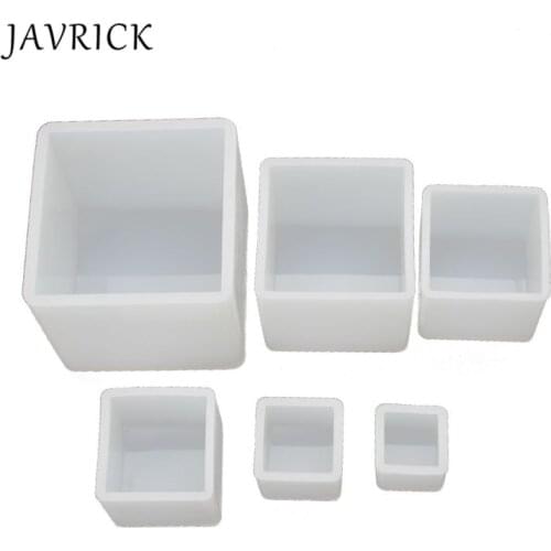 6Pcs Square Resin Mold Cube Silicone Molds Resin Casting Jewelry Making 6 Sizes