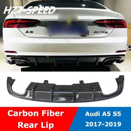A5 S5 Carbon Fiber Rear Spoiler Tail Lip Bumper Diffuser For Audi A5 S-line S5 Coupe 4 Doors 2017-2019