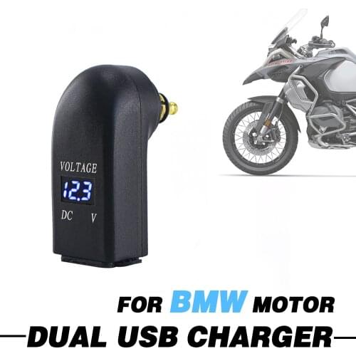 Motorcycle Dual USB Charger Power Adapter Cigarette Lighter Socket For BMW R1200GS Adventure R1250GS R 1200 1250 GS F850 F750 GS