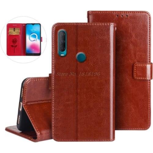 For Alcatel 3L 2020 Case чехол Coque Stand Flip Cover Wallet PU Leather Bag For Alcatel 3L 2020 5029Y Phone Protector Shell Capa