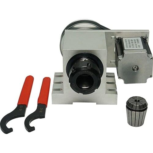 CNC router 4th Rotary axis harmonic drive reducer 3M-6-ER32 with ER32 Collet chuck for engraving milling machine