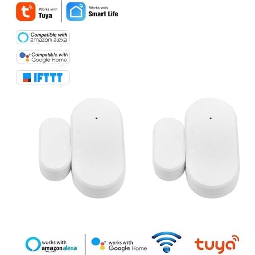 1/3pcs Tuya ZigBee Smart Window Door Gate Sensor Detector Smart Life Tuya App Smart Home Security Alarm System With Alexa Google