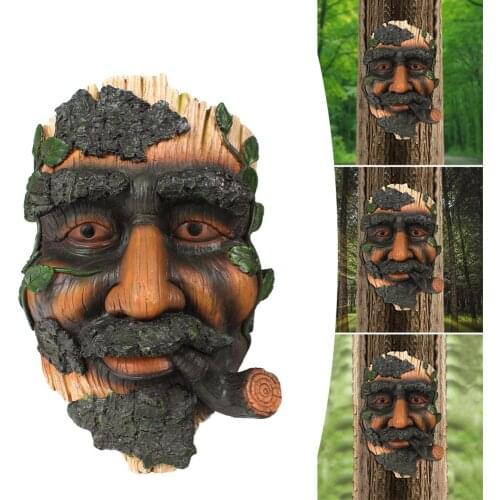 Tree Faces Decor Outdoor Whimsical Old Man Tree Hugger Statues Flower Pot For Garden Yard Art Tree Decor Decoration De Jardin