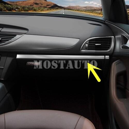 For Audi A7 S7 Interior Console Glove Box Moulding Trim Cover 2012-2018 2pcs Car Accessories Interior Car Decor Car Trim