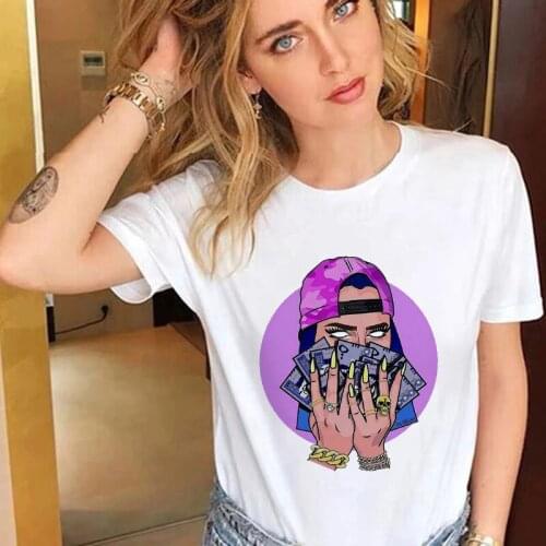 Girls money sad Print tshirt Harajuku Tshirt 2021 Summer O-neck Short Sleeve women tops female tee shirt Hipster T shirt