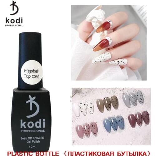 KODI 12ml Nail Gel Eggshell Gel Nail Polish Transparent Gel Soak Off Nail Art Gel UV LED Varnish With Any Color Base Top Coat